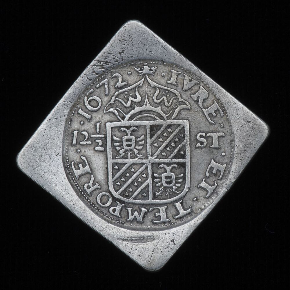 Stad en Lande, kwart rijksdaalder 1672 van 12½ (twaalf-en-half) stuiver