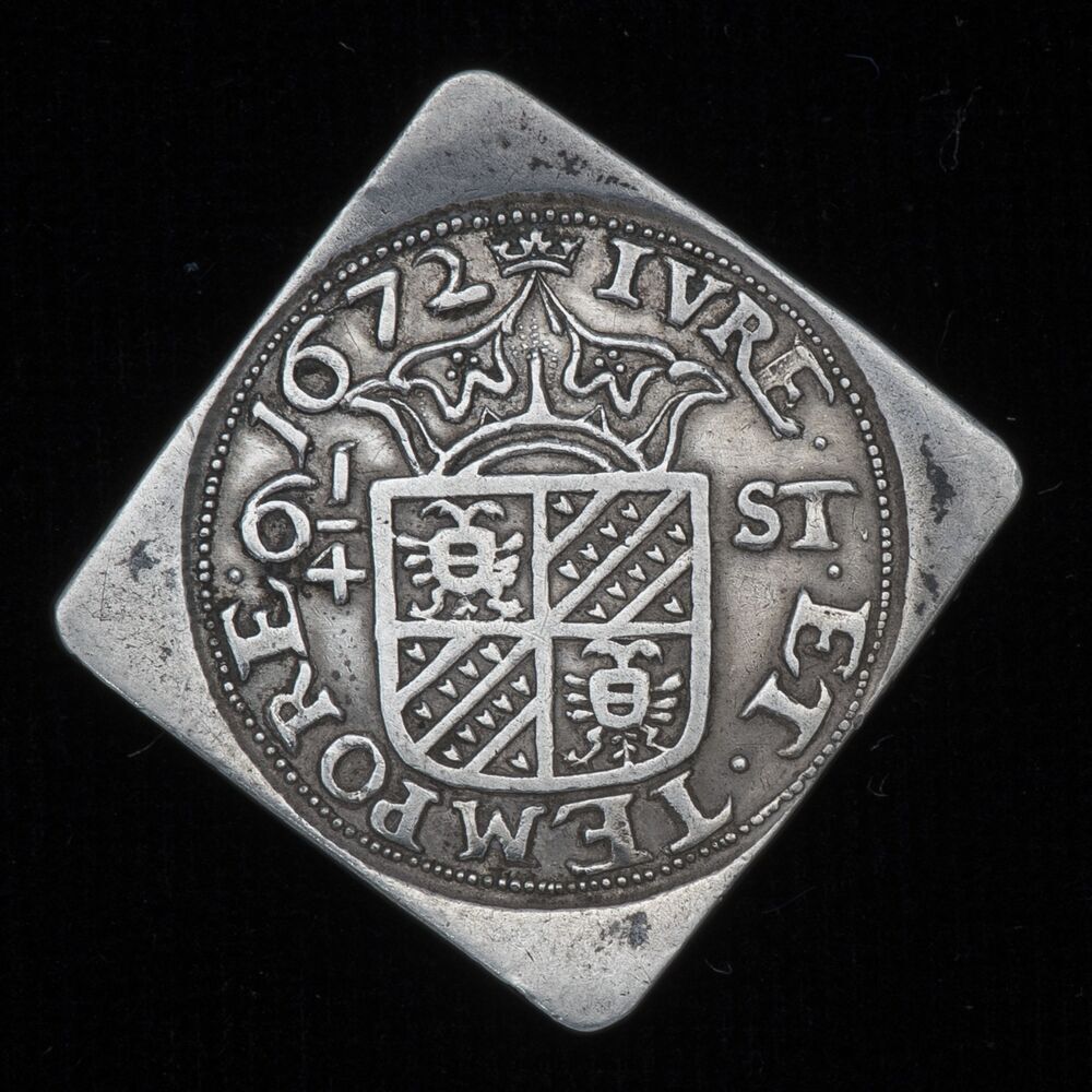 Stad en Lande, achtste rijksdaalder 1672 van 6¼ (zes-en-een-kwart) stuiver