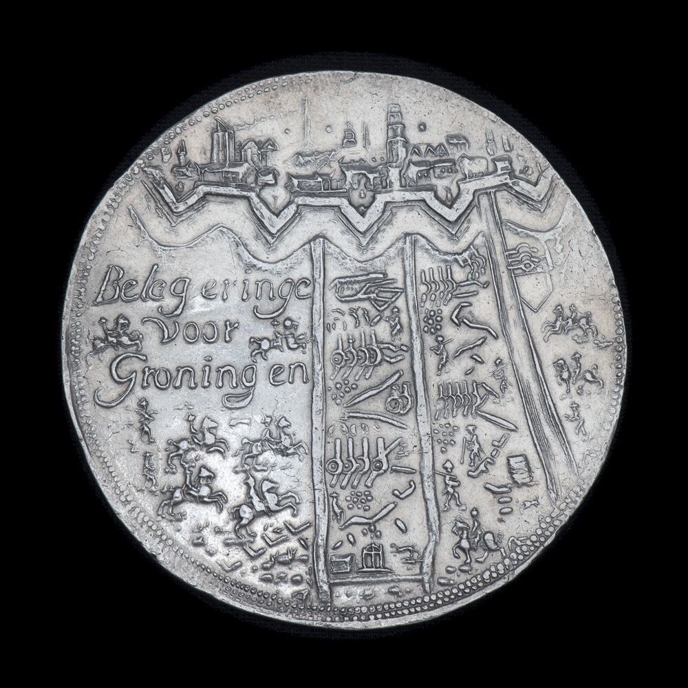 Zilveren herdenkingspenning Beleg Groningen en verovering Coevorden 1672