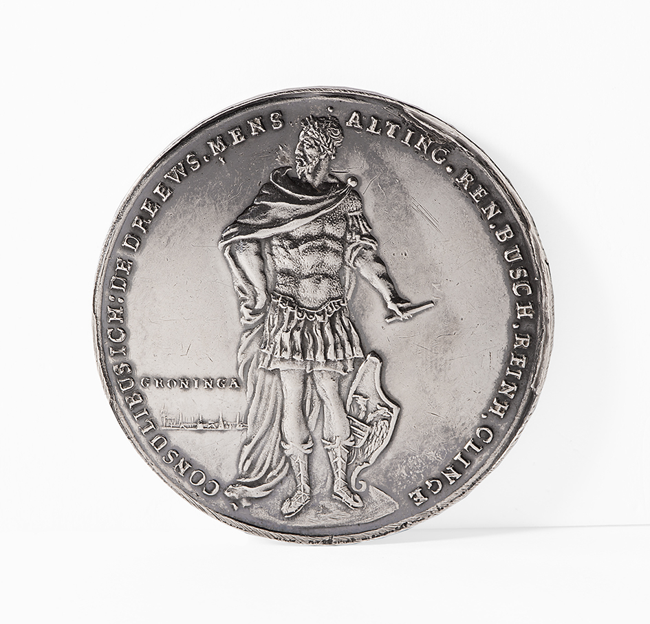 Penning honderjarige herdenking reductie Groningen, 1694