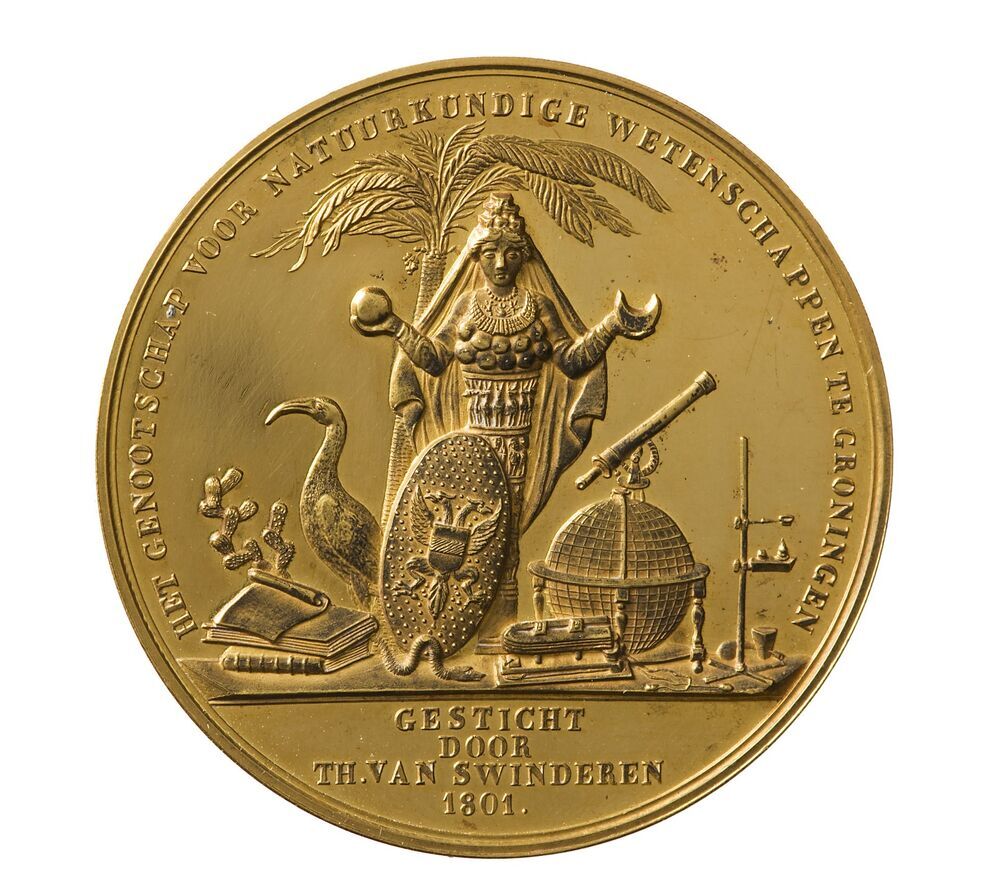 Penning vijftigjarig bestaan Natuurkundig Genootschap Groningen, 1851