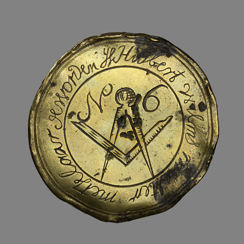 Gildepenning van timmerlieden en metselaars in Groningen