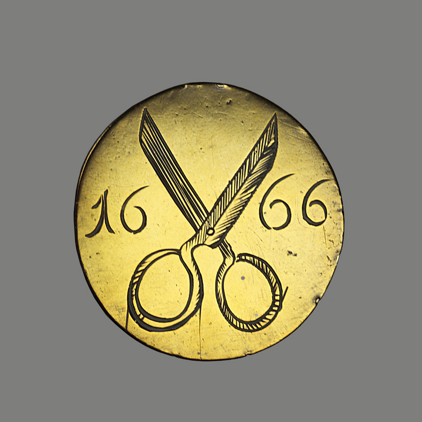 Gildepenning van kleermakers in Groningen