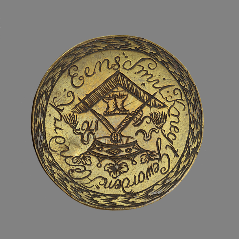 Gildepenning van de (smeden), timmerlieden knechten  in Groningen