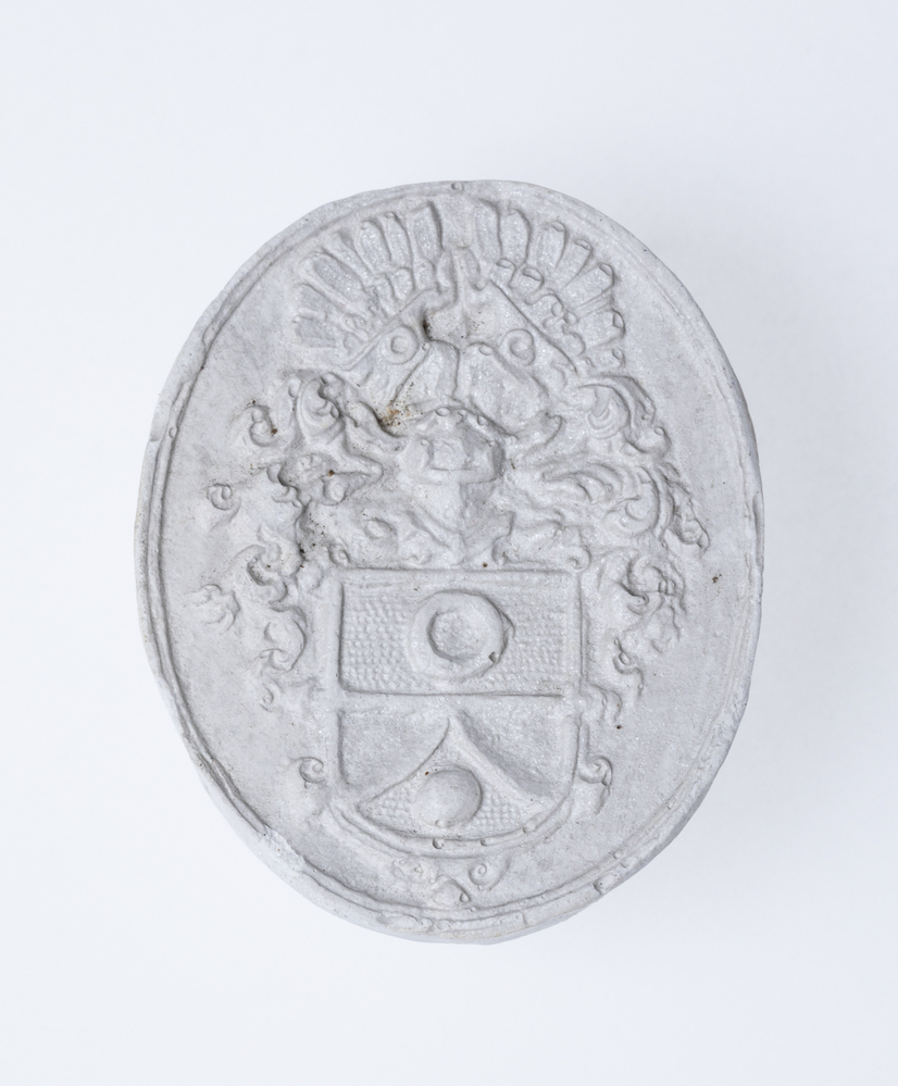 Gelegenheidspenning (gipsafgietsel) van Adelheid Alting, 1627