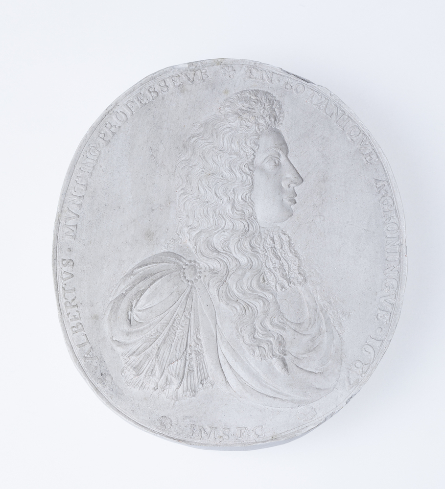 Gelegenheidspenning (gipsafgietsel) van Albertus Munting, 1687