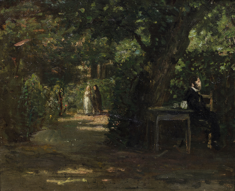 Drie personen in het bos