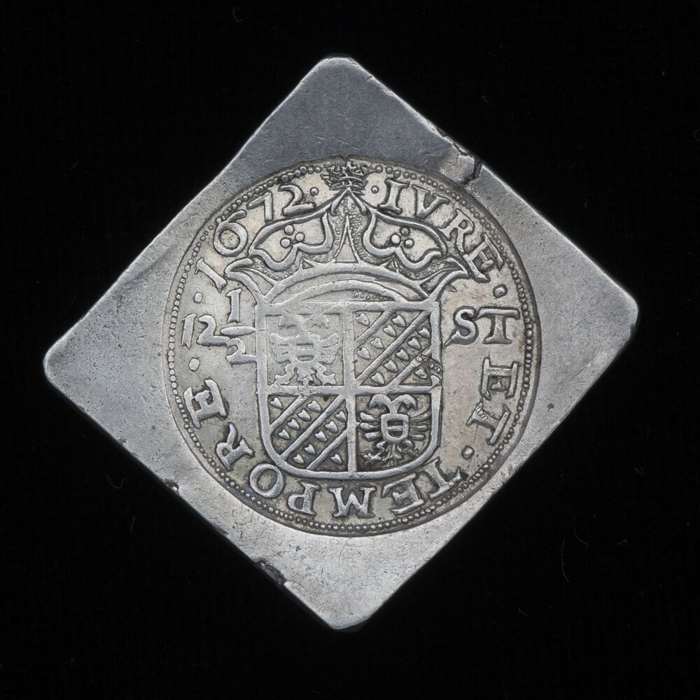 Stad en Lande, kwart rijksdaalder 1672 van 12½ (twaalf-en-half) stuiver