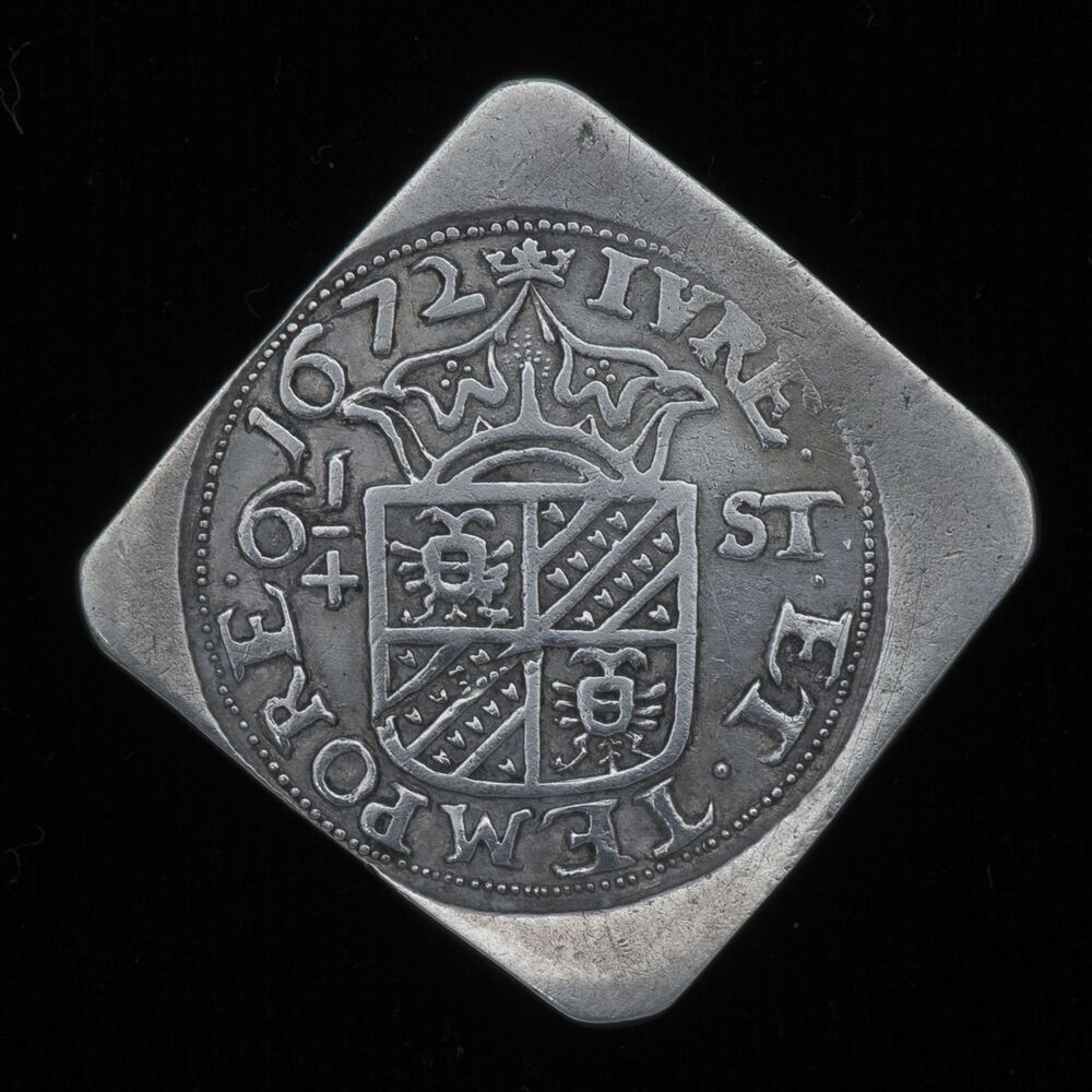 Stad en Lande, achtste rijksdaalder 1672 van 6¼ stuiver