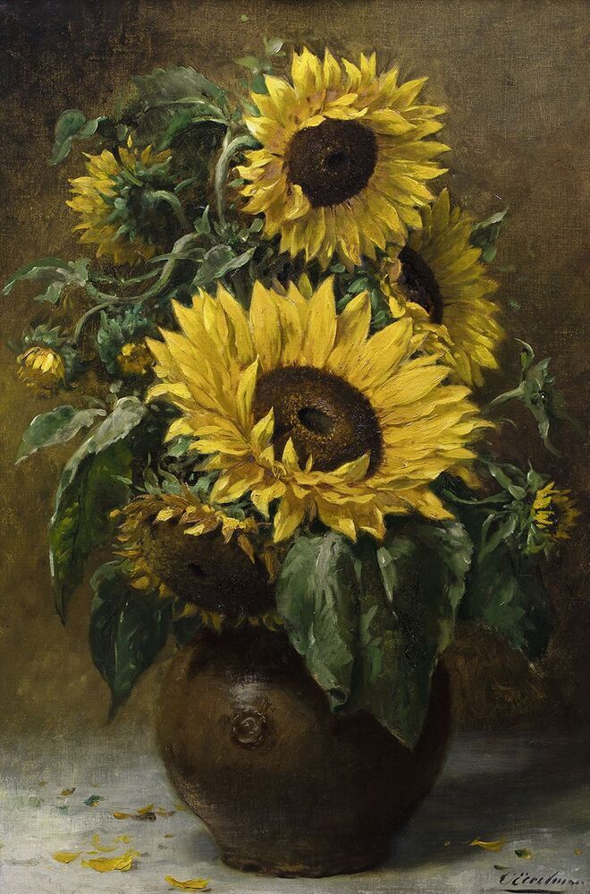 Bloemstilleven met zonnebloemen