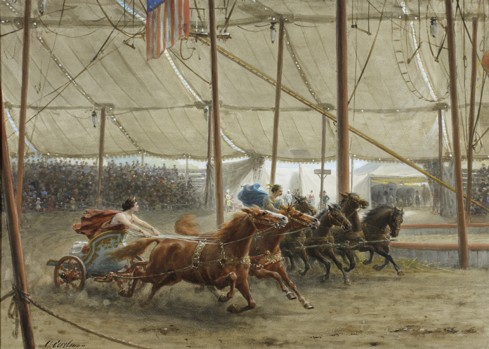 Wagenrennen bij Barnum en Bailey