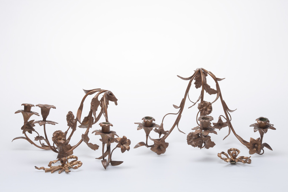 Set van twee kandelaars