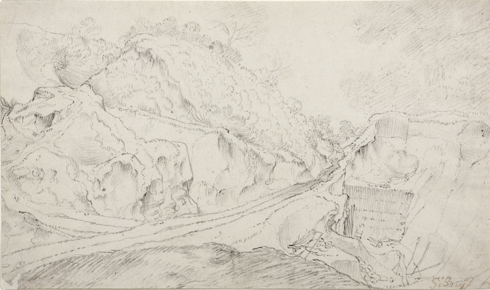 Heuvelachtig landschap met kalkgroeve