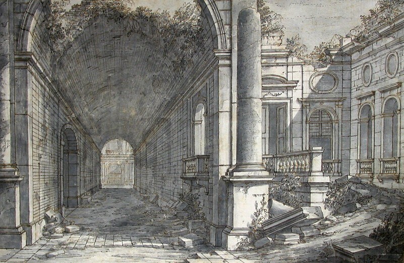 Bouwvallig paleis in Rome