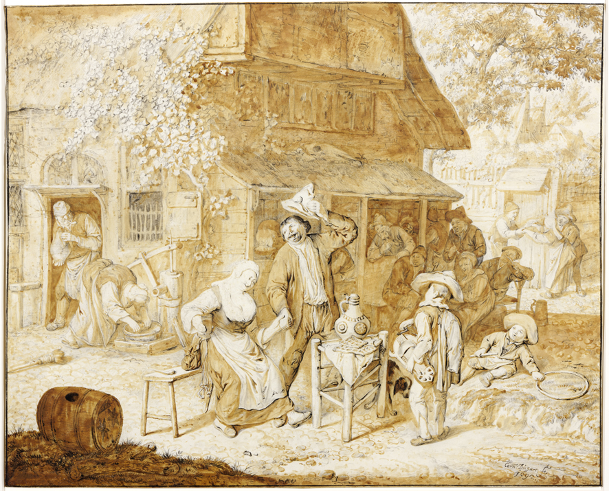 Vrolijk boerengezelschap