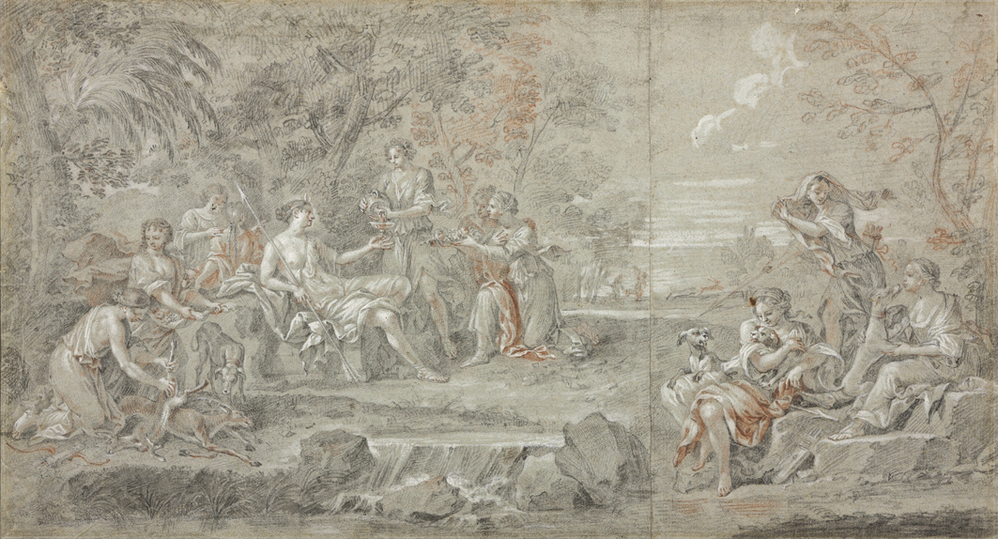 Diana en haar gezellinnen, rustend na de jacht