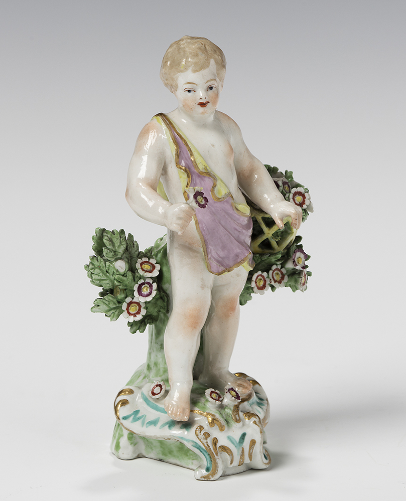 Kind met bloemenmand