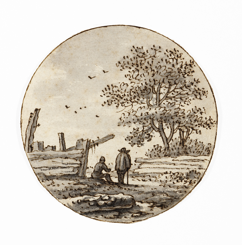 Landschapje met twee figuren