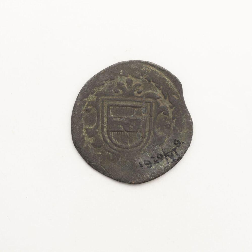 Bronzen Groningse munt.