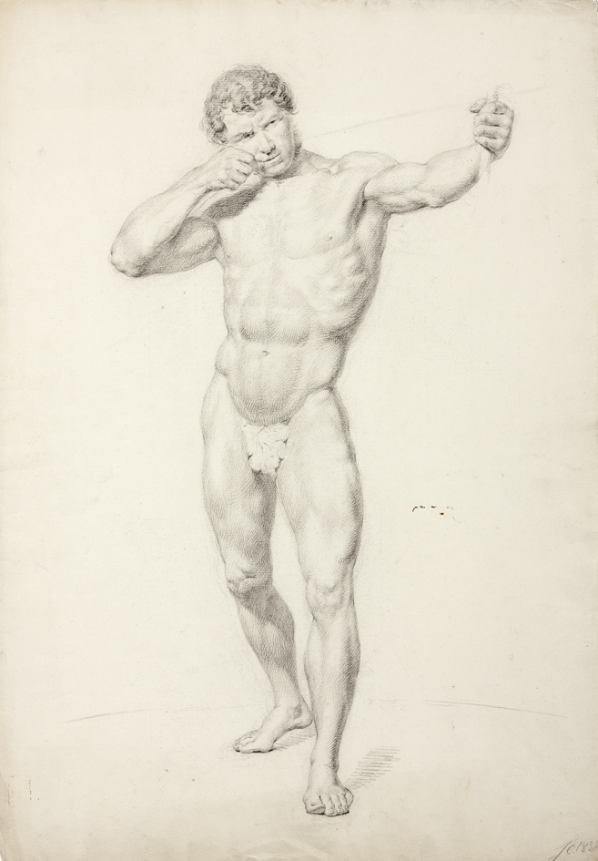 Modelstudie naar manlijk naakt