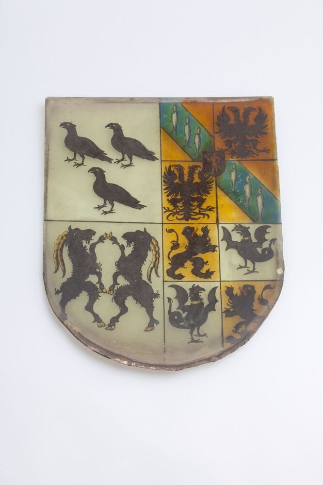 Glasruitje met het familiewapen Van der Borch – Clant