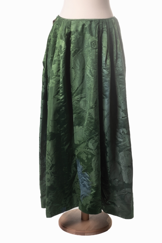 Groene rok van zijde