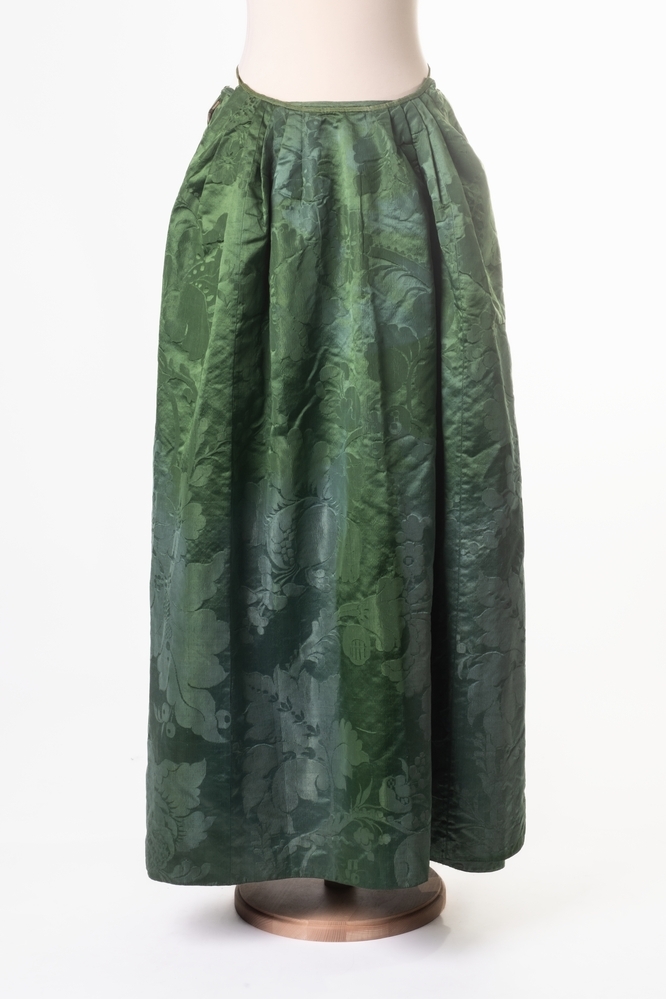 Groene rok van zijde