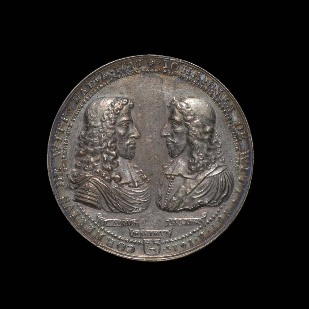 Zilveren pening op de dood van de gebroeders de Witt, 1672