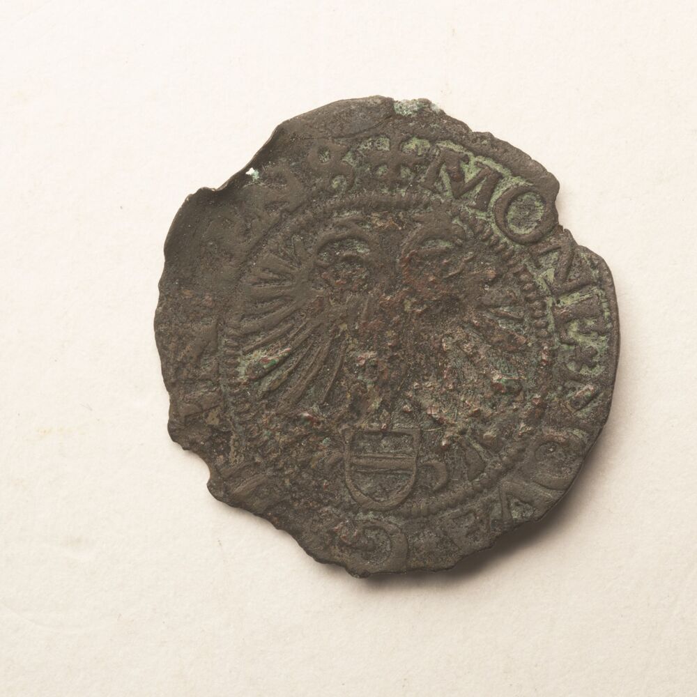 Dubbele plak 1566 (=1/3 stuiver Gronings), stad Groningen