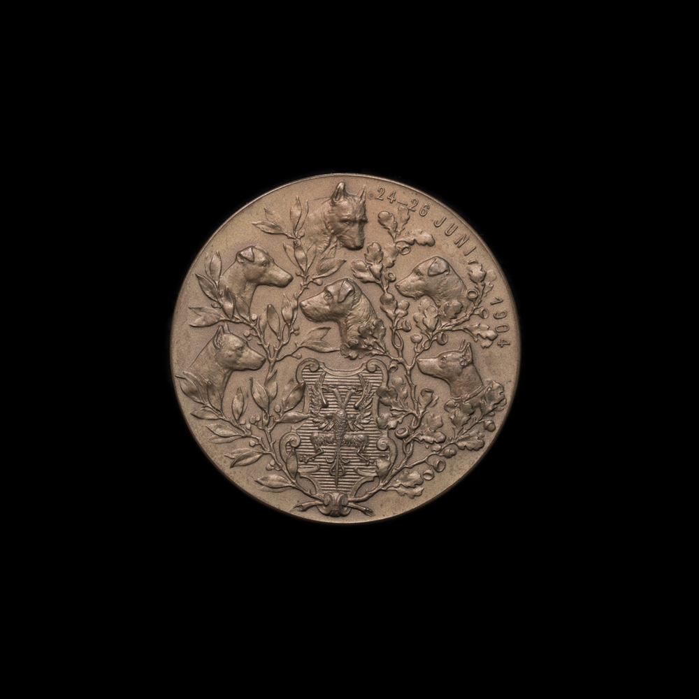 Bronzen penning "Nederlandsche Terrierclub"