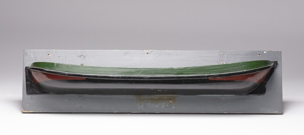 Half model van een praam