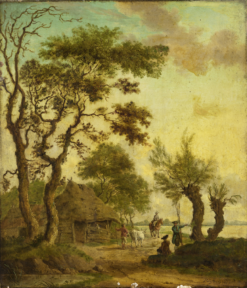 Landschap met ruiter