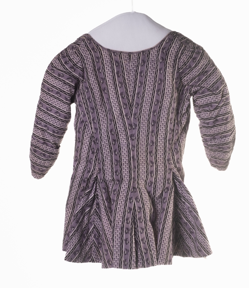 Paars/zwart/wit damesjak van bedrukt katoen