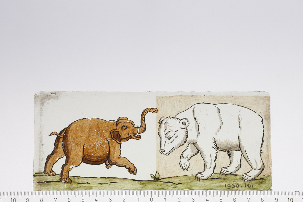 zes langwerpige lantaarnplaatjes