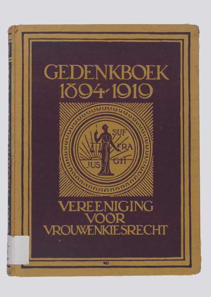 VERVALLEN Gedenkboek 1894-1919 Vereeniging voor Vrou8wenkiesrecht