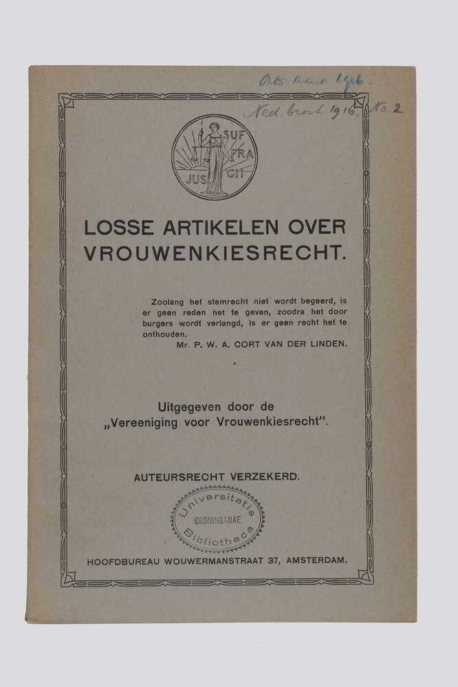 VERVALLEN Losse artikelen over vrouwenkiesrecht