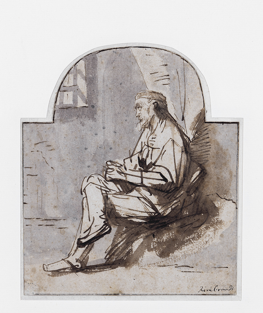 Man met gevouwen handen en gekruiste benen