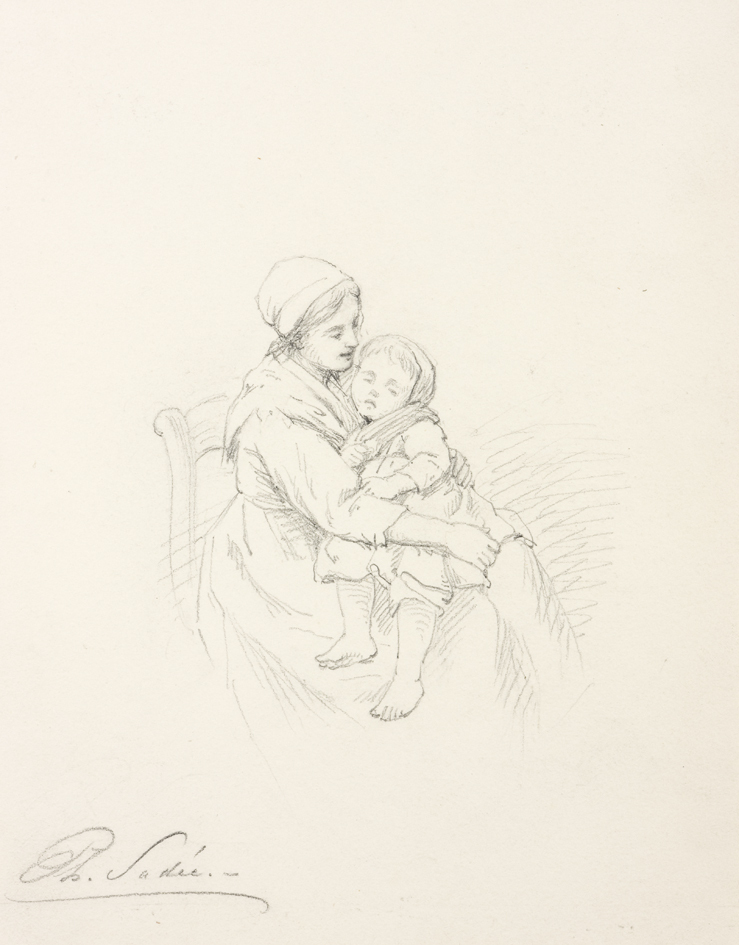 Moeder en kind (uit Album Amicorum Mesdag)