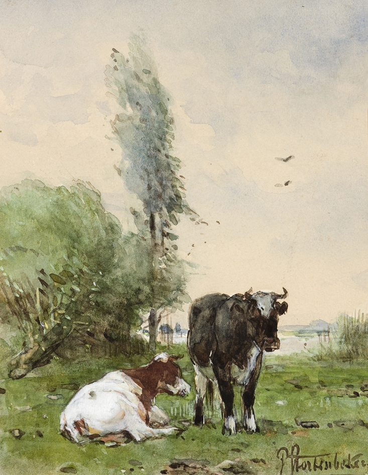 Landschap met twee koeien (uit Album Amicorum Mesdag)