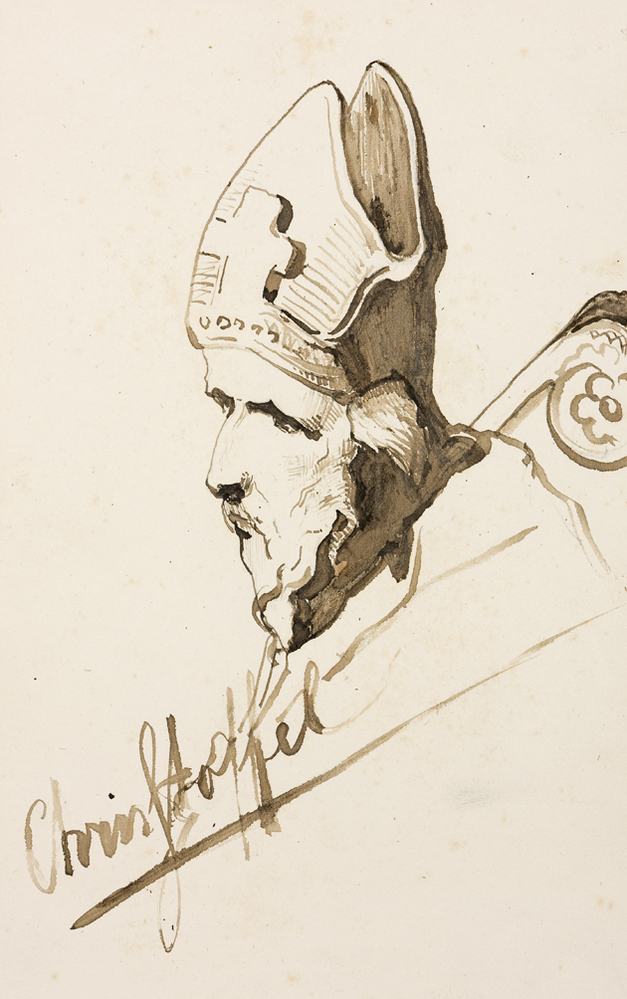 Een bisschop (uit Album Amicorum Mesdag)