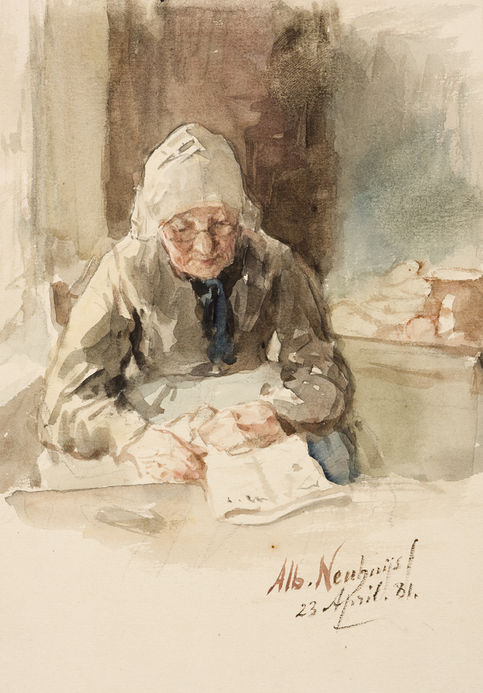 Lezende vrouw (uit Album Amicorum Mesdag)