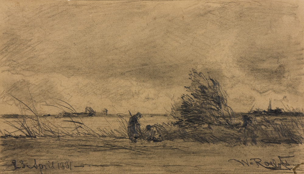 Aan de vaart (uit Album Amicorum Mesdag)