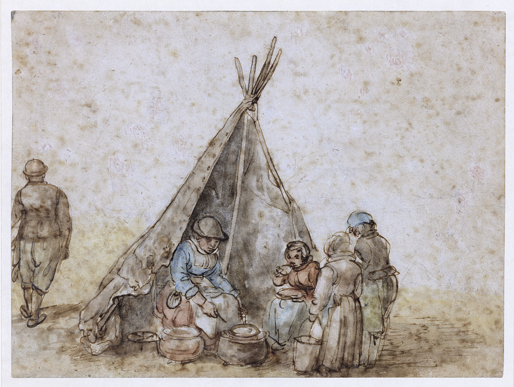 Pannenkoekenbakster voor tent