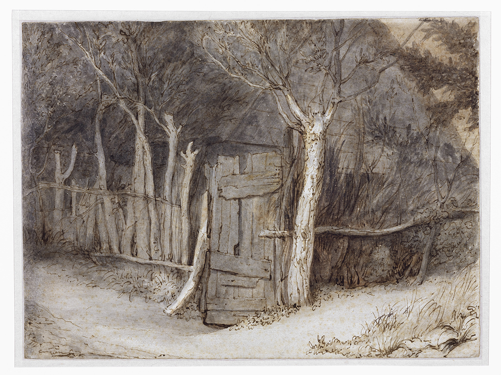 Houten deurtje in een staketsel