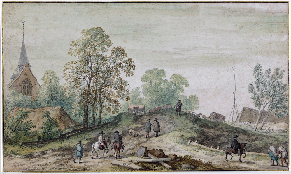 Heuvellandschap met kerk