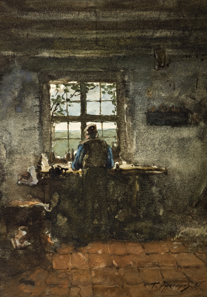 Man aan werkbank (uit Album Amicorum Mesdag)