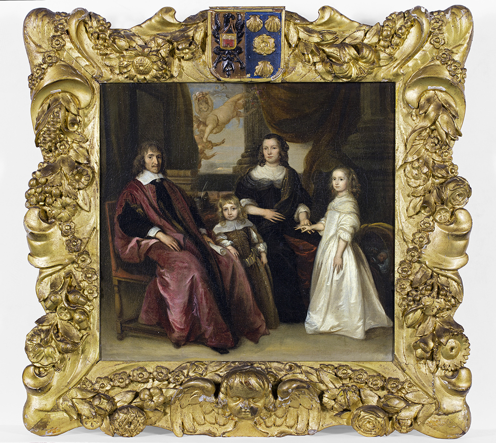 Mr. J. Schulenborgh en Margaretha Nieuhoff met hun zoon en dochter