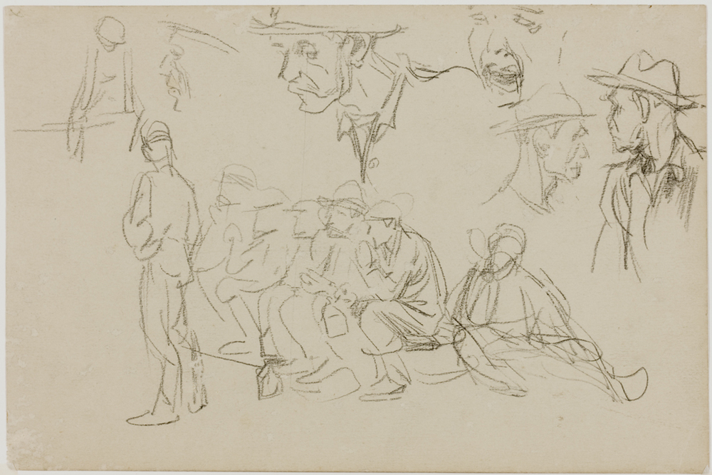 Schafttijd wegwerkers bij Nieuwe Ebbingestraat plantsoen