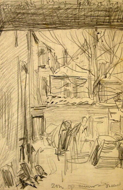 Doorkijk Gelkingestraat bij Bebingh (vroeger Nanninga)