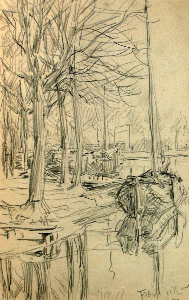 Singelweg bij Steentilgracht vóór de doorgraving achter de MTS